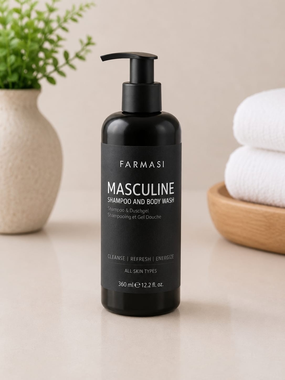 Farmasi Masculine Shampoo and Body Wash - Black
